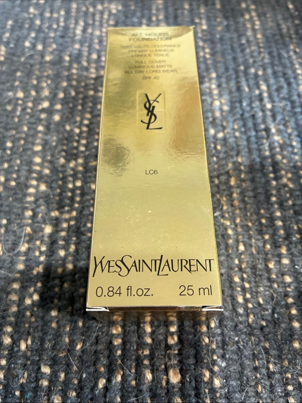 Yves Saint Laurent Gold Metallic Body Moisturizer Packaging